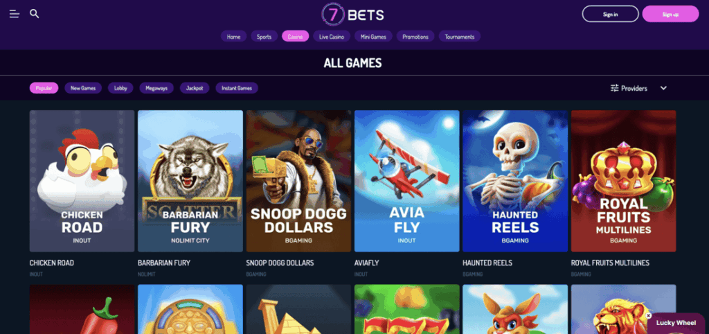 7bets.io non UK casino