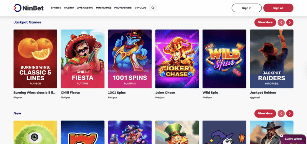 NinBet non UK casino