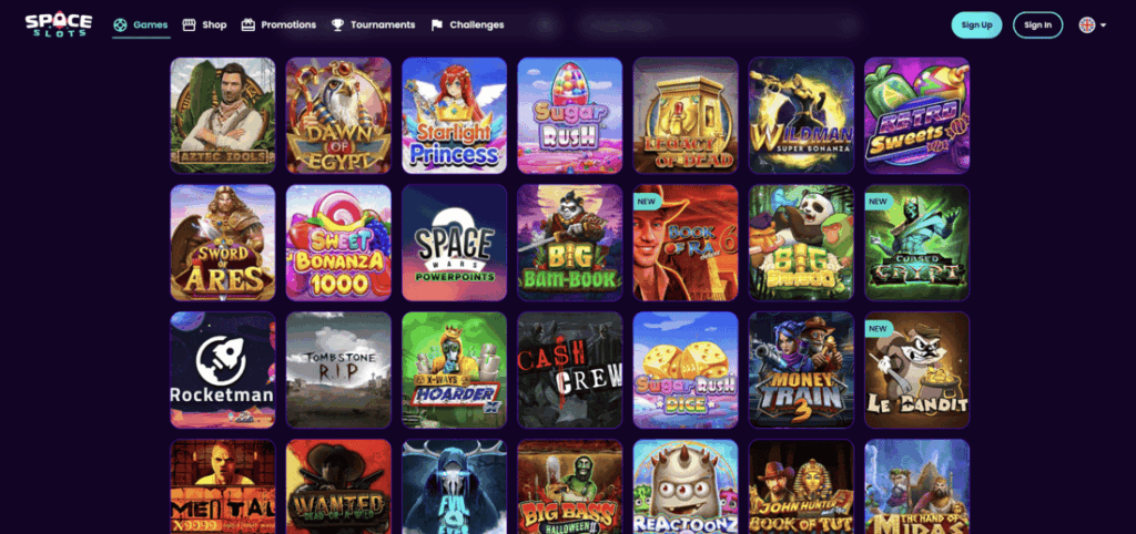 SpaceSlots non UK casino