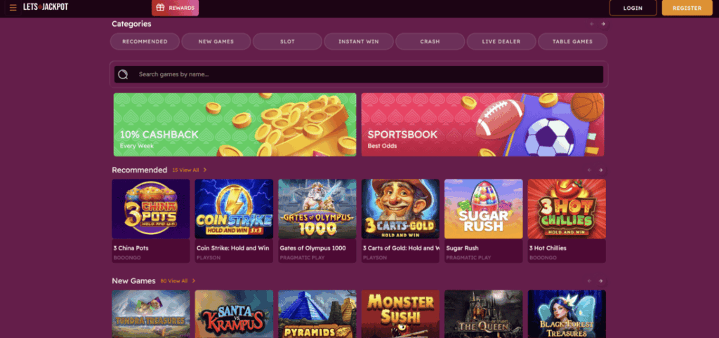 LetsJackpot non UK casino